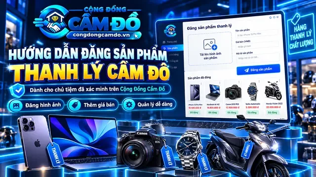 Hướng Dẫn Đăng Sản Phẩm Thanh Lý Cầm Đồ trên cộng đồng cầm đồ