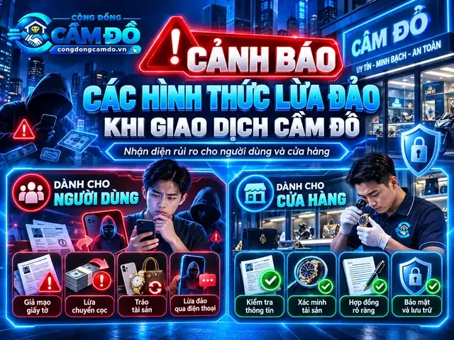cảnh báo các hình thức lừa đảo khi giao dịch cầm đồ tại cửa hàng