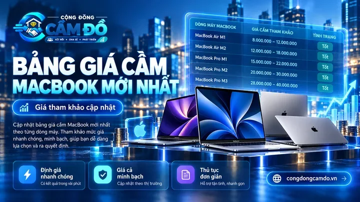 bảng giá cầm macbook mới nhất