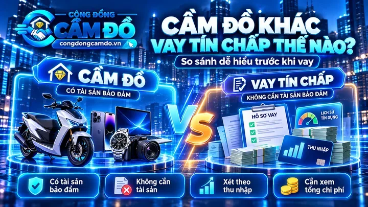 cầm đồ khác vay tín thấp thế nào?