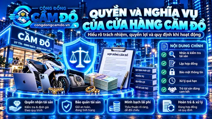 quyền và nghĩa vụ cửa hàng cầm đồ cần tuân thủ