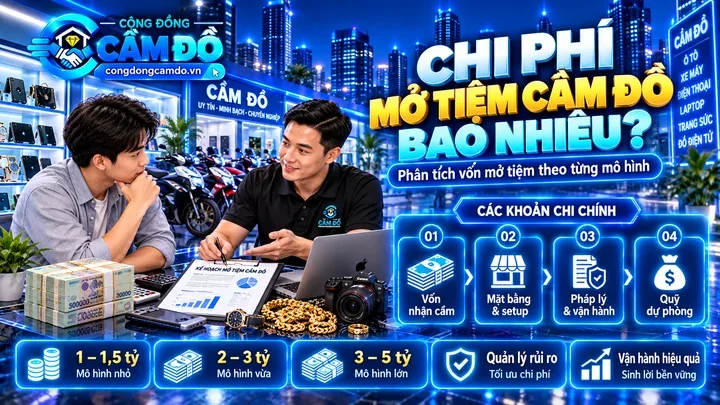 Chi Phí Mở Tiệm Cầm Đồ Bao Nhiêu? Phân Tích Theo Từng Mức Vốn