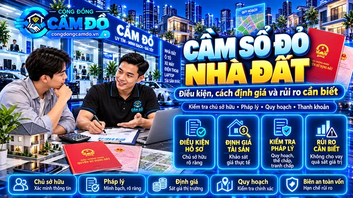 cách thức , quy định cầm sổ đỏ nhà đất