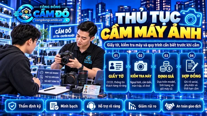 thủ tục và quy trình cầm máy ảnh