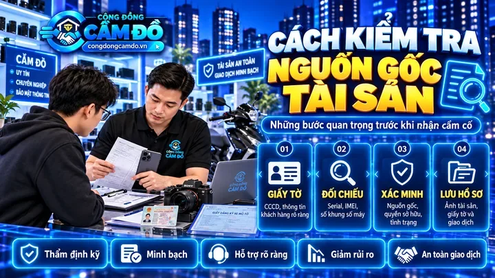 cách kiểm tra nguồn gốc tài sản khi cầm cố