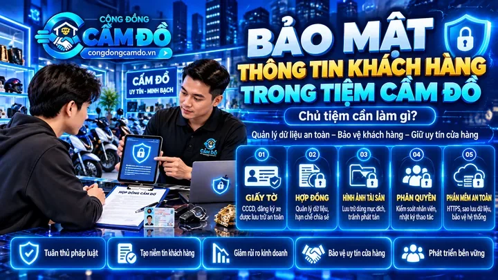 quyền bảo mật thông khách hàng cầm đồng cần thiết cho chủ tiệm
