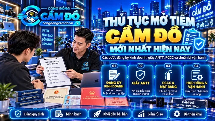 Thủ Tục Mở Tiệm Cầm Đồ Mới Nhất Hiện Nay