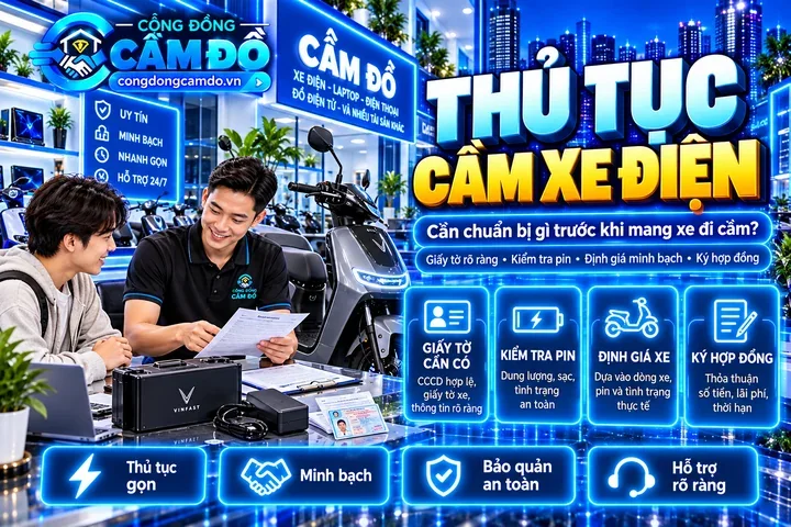 thủ tục cầm xe điện mới nhất