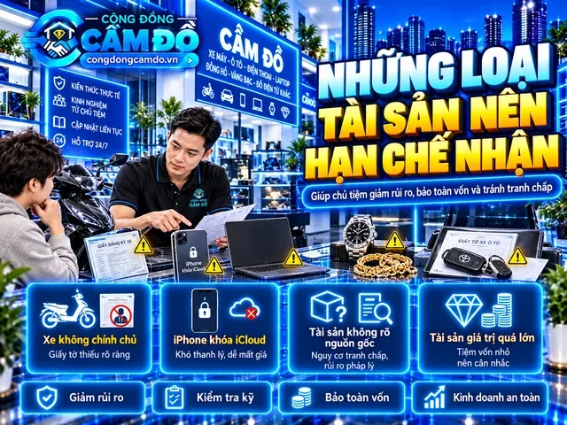 Những Loại Tài Sản Tiệm Cầm Đồ Nên Hạn Chế Nhận